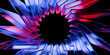© IM_VISUALS - Cyber futuristic transparent glass plane elements and liquid acrylic red purple blue glow on black backdrop cinematic tech background design cover art visuals 3d rendering