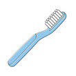 © Olli.srg - A toothbrush, an isolated illustration on a transparent background in soft colors, and a flat icon design.