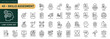 © Trisula Icons - Skills Assesment icons set with editable stroke, including online test, coding challenge, soft skills, interview HR and evaluation. Thin linear vector illustration.