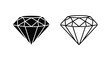 © Nasima - Two black and white diamond illustrations on a plain white background