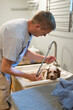 © Marisa Magnusen/Stocksy - Time for a doggie bath.