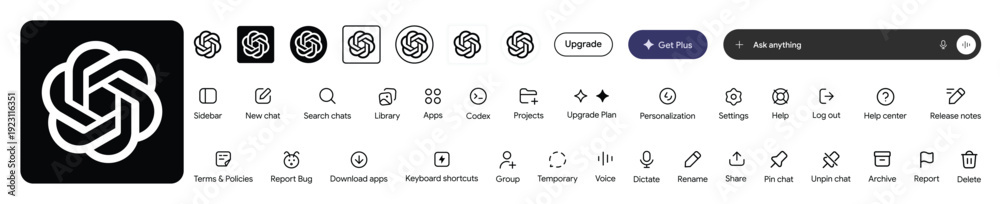 Example Chatpgt Vector ChatGPT interface vector illustration with chatbot symbols and icons ...