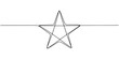 © Creative Tania - One line Drawing or illustration of a star, Hand drawn stars continuous one line icon. Star single line vector illustration in doodle style. Premium quality contour linear sign Editable stroke