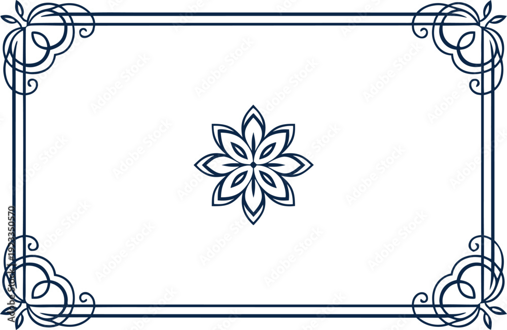 Decorative Diploma Border Layout. Formal Certificate Border Template ...