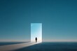 © Archibalttttt - Man walking into open door of bright opportunity