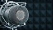 © CK Studio - Professional condenser microphone in a sound recording studio, ready for broadcast, podcasting, or music production.