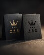 © grey - Team leadership concept with crown symbol above group icon