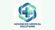 © Jinliu - A modern and sophisticated logo featuring a medical cross entwined with technology symbolizes advanced healthcare solutions and innovative medical services for clients.