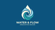 © Miao - An artistic logo symbolizing water and flow, featuring swirling waves and vibrant shades of blue, representing innovation, creativity, and refreshing designs for an upscale audience.