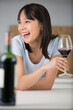 © auremar - happy woman is drinking wine