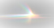 © Extrastock - Prism rainbow glows with luminous crystal reflections and sparkling optical beams. Neon shimmer enhances fantasy charm. Ideal overlay for transparent, luxury, or holiday projects.