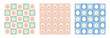 © Marina - Easter seamless pattern with check grid, flower and eggs.