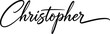 © Oun - A elegant signature of the name Christopher in black cursive font on a white background