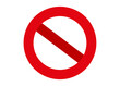 © RI Rafiq - Red forbidden sign icon for prohibited access and stop warning. Transparent PNG background