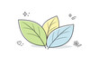 © Sanych - Minimalist Plant Illustration. Plant surface detail. Smooth leaf planes with subtle line textures and gentle tonal contrast, suggesting freshness and natural