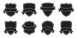 © Md Sharif Mia - Professional black shield badge logo templates with ribbon banner