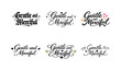 © Настя Шевчук - Gentle and Merciful. Create a calligraphy lettering illustration of the phrase: Gentle and