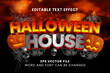 © yustika - Halloween house 3d editable vector text effect