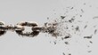 © papa papong - A chain breaking apart with force, symbolizing freedom and breaking free. The chain appears aged, while the shattered pieces depict the destructive release