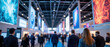 © Jari.art - Business people conference exhibition technology networking modern professional corporate innovation event walking communication digital industry