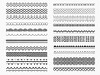 © Unnati - Collection of diverse black and white ornamental line patterns and borders