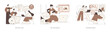 © Visual Generation - Associate in Arts degree isolated cartoon vector illustrations se