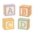 © Rawpixel.com - PNG Colorful wooden alphabet blocks