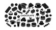 © Matheus - Collection of various chocolate desserts and confections in black