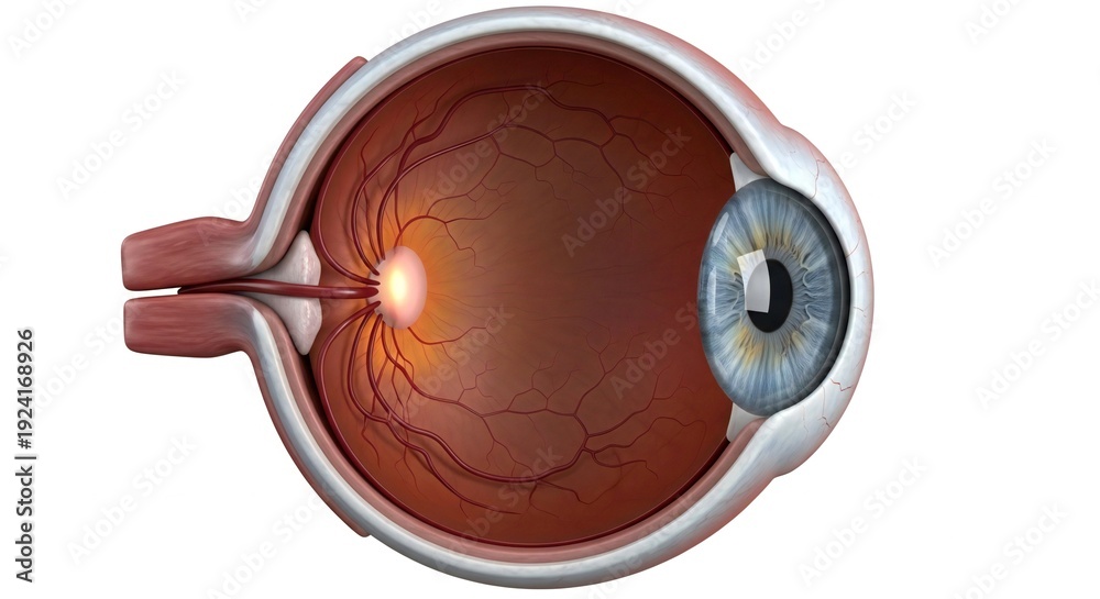 Detailed Cross Section Diagram of Human Eye Anatomy and Internal ...