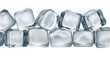 © MDTOUFICKAHAMAD - Clear ice cubes on transparent background for cooling and refreshment purposes