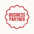 © Rifat - Business partner red stamp on white background