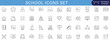 © Loosiniiii - Modern school and education icon collection with editable stroke design. Perfect for classroom, academic, e-learning, web, mobile app, presentation and educational materials.