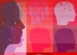 © The Laundry Room/Stocksy - Female head silhouettes template with room for copy
