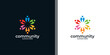 © Nozie Sky - Vibrant community logo design featuring a colorful circle of stylized human figures, symbolizing unity, diversity, and social connection