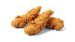 © Sarah - crispy golden brown fried chicken tenders with a seasoned breading, isolated on a transparent background, perfect for graphic design and web use.