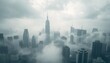 © Toro Zillennial - Misty urban skyline, a powerful backdrop for presentations on growth, ambition, and overcoming challenges, perfect for business or inspirational themes.