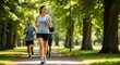 © Kolo - People running in park outdoors during the day exercise training