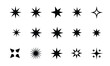 © MDMARUF - Star shapes collection, shiny glitter stars, decorative elements, glam effect, sparkles, vector, festive design