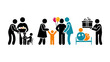 © Aoun - Set of family at baby shower parties