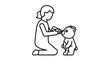 © Dadang - Child Feeding Teddy Bear Bottle, Nurturing Playtime, Love Care, Imagination Childhood