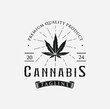 © Ayana - Sativa Cannabis Leaf Logo Hipster Vintage Retro Vector Icon