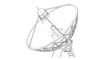 © Kehed - Satellite Dish Antenna - Detailed Technical Drawing, Engineering Blueprint