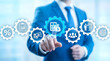 © ASODHAR - Businessman touching financial management gear interface for budget planning and investment strategy