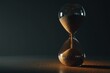 © Image Tree - Classic Hourglass with Golden Sand Falling on Dark Background