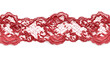 © Edgar Martirosyan - red lace ribbon isolated on a transparent background,