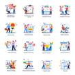 © Vectorslab - Set of Business Strategy Flat Illustrations