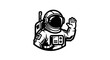 © ZiletterId - Astronaut in Space Suit Waving Hand.