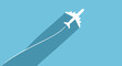 © Reynal - airplane flying, blue sky, long shadow, travel concept