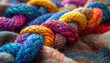 © Restastudio - FlyPro Firefly presents intricate knotwork patterns woven from threads of multiple vibrant hues, visually representing complex global relationships.
