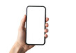 © MdMashud - A hand holding a smartphone with a blank screen